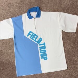 Vintage 80’s base camp metal zip polo “field trip”